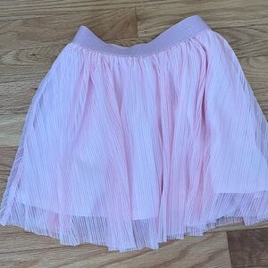 Crewcuts Pink Pleated Tulle Skirt with Glitter Waistband